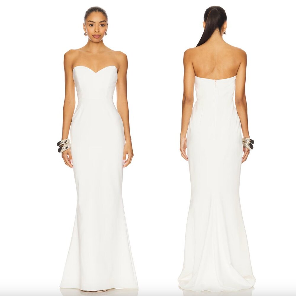 Nookie White Strapless Sweetheart Maxi Dress